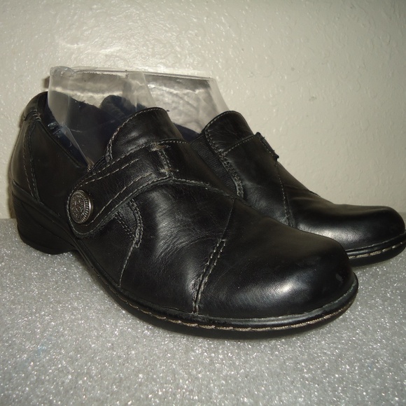 Earth Origins Women's Black Leather Flats Size 8 1/2 - Picture 5 of 11